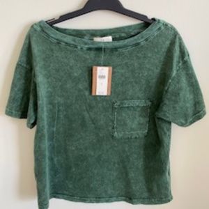 Anthropologie Washed Pocket Tee, Size S